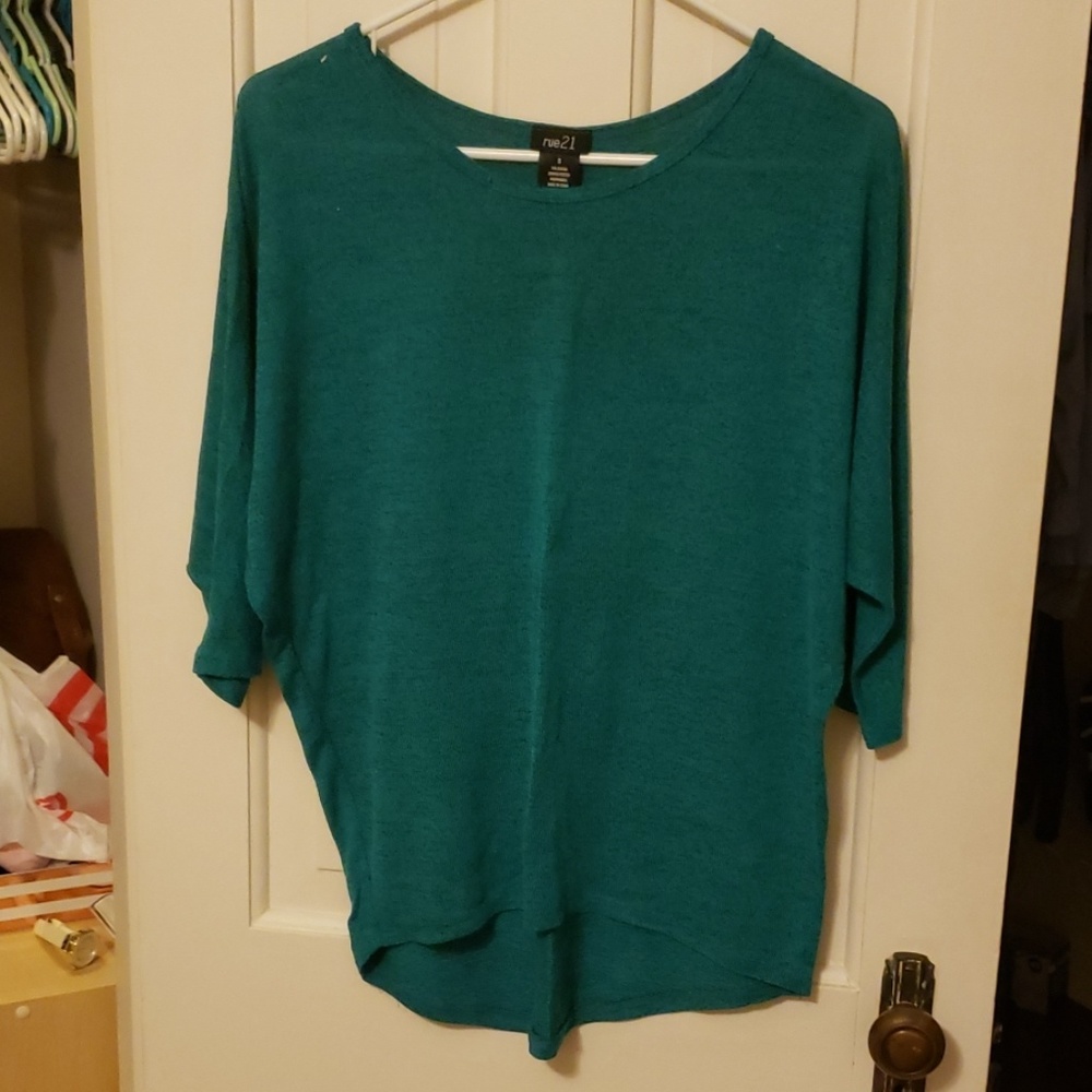 Teal Mid-Sleeve tee